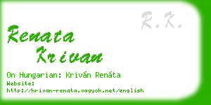 renata krivan business card